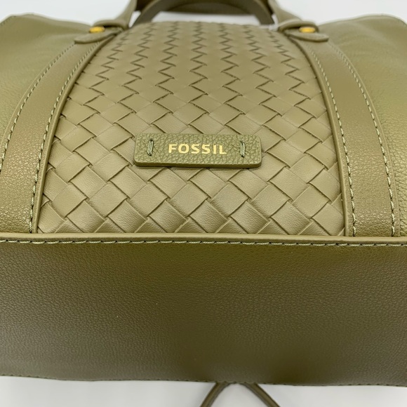 NWT Fossil Kingston Satchel Green Moss - Picture 7 of 7